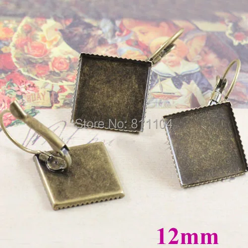 12x12mm Antique bronze Plated Blank Bases Square Bezel Cabochons Settings Clip hook Earrings Findings Blank bulk Wholesale
12x12mm Antique bronze Plated Blank Bases Square Bezel Cabochons Settings Clip hook Earrings Findings Blank bulk Wholesale