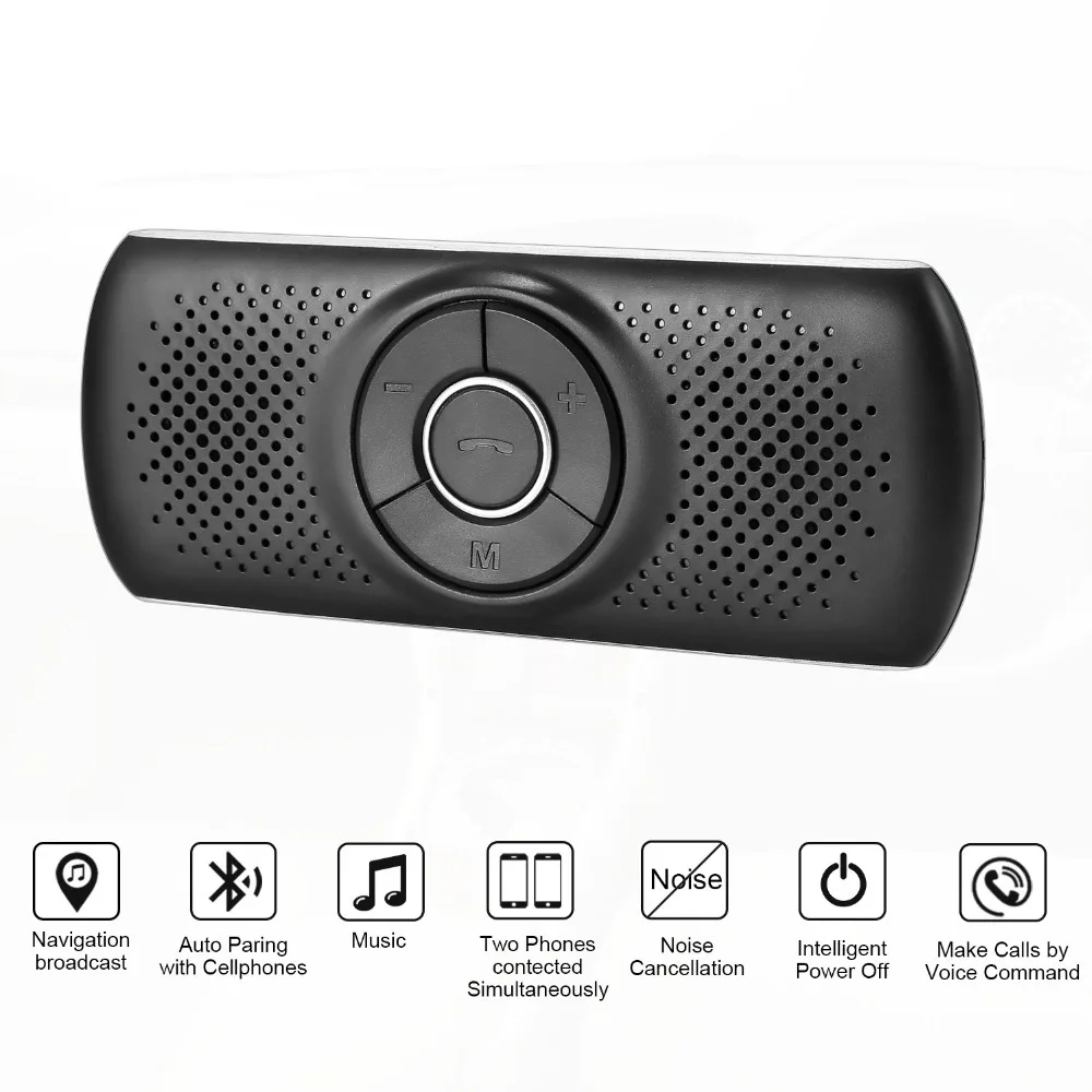 V4.2 громкой связи Bluetooth автомобильный комплект беспроводной Авто SIRI Громкая связь