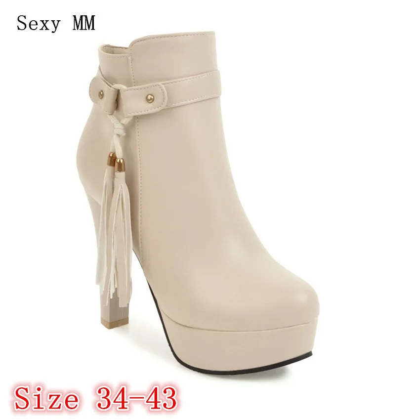 Spring Autumn Winter Platform High Heel Ankle Boots Women Short Boots Ladies Shoes botas botte femme Plus Size 34 - 40 41 42 43
Spring Autumn Winter Platform High Heel Ankle Boots Women Short Boots Ladies Shoes botas botte femme Plus Size 34 - 40 41 42 43