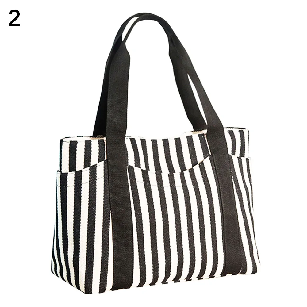 Women Fashion Stripes Canvas Single Shoulder Handbag Zipper Cloth Purse Tote Bag
Women Fashion Stripes Canvas Single Shoulder Handbag Zipper Cloth Purse Tote Bag