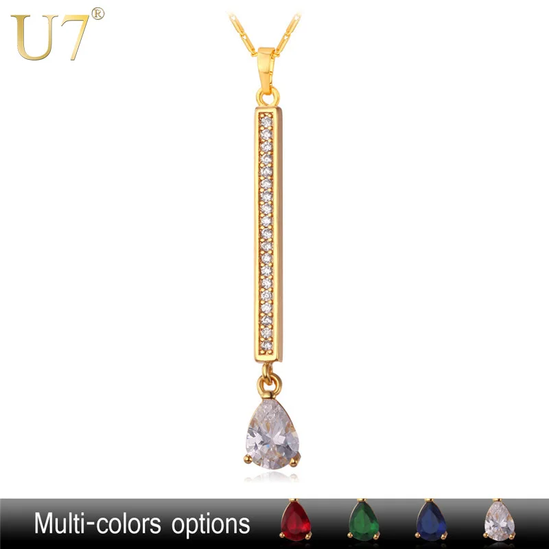 U7 Y-Shaped Fashion Necklace For Women Jewelry Gift Gold Color Trendy 4 color AAA Cubic Zirconia Pendant Wholesale P584
U7 Y-Shaped Fashion Necklace For Women Jewelry Gift Gold Color Trendy 4 color AAA Cubic Zirconia Pendant Wholesale P584