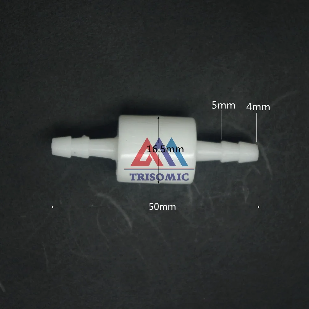 4 мм односторонний материал клапана POM обратный клапан давление 0.04MPA 1.0MPA белый Тип