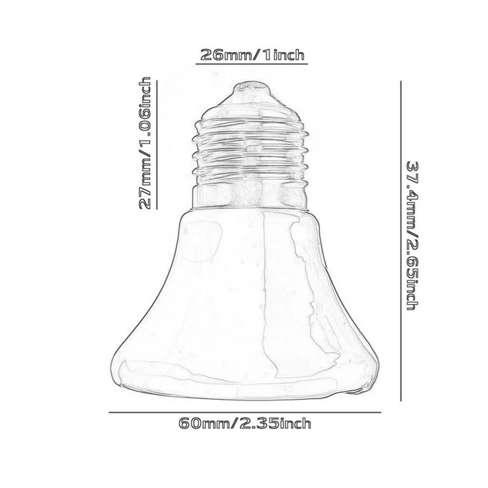 110V Bulb Pet Reptile Breed Ceramic Heat Emitter Heater Light Brooder Lamp Heat Bulb Insulation Lamp Light Whie/Black Quality
110V Bulb Pet Reptile Breed Ceramic Heat Emitter Heater Light Brooder Lamp Heat Bulb Insulation Lamp Light Whie/Black Quality