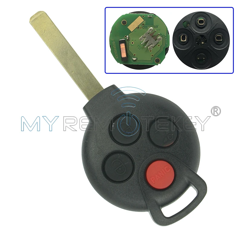 Remtekey удаленный ключевой 3 кнопки с паникой для Smart Key 315 мГц 267T 5WK45144 автомобиль smart