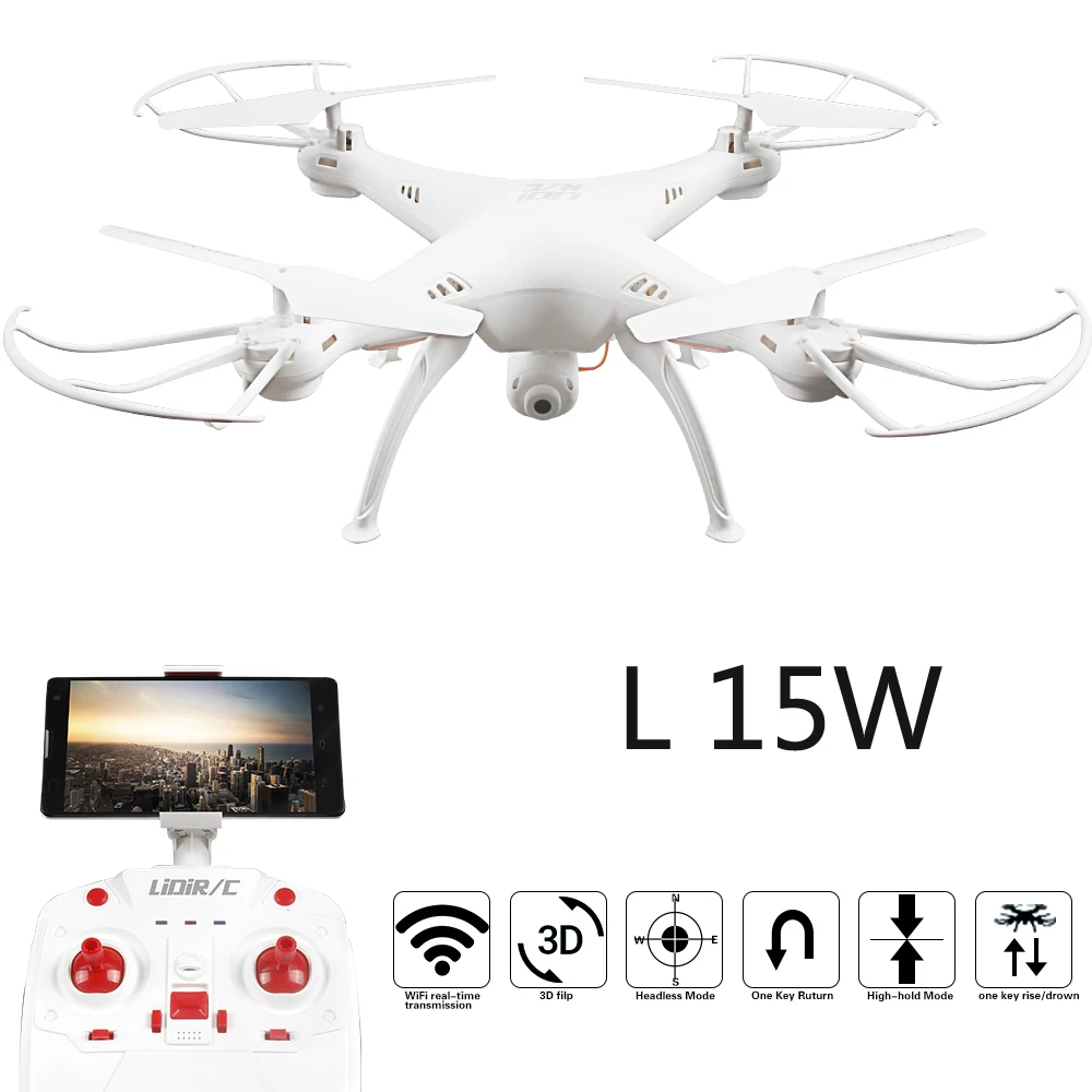 LIDi RC L15W WiFi в режиме реального времени 0.3MP HD FPV камера RC Квадрокоптер RC вертолет с безголовым и барометром установить высоту режим RTF
LIDi RC L15W WiFi в режиме реального времени 0.3MP HD FPV камера RC Квадрокоптер RC вертолет с безголовым и барометром установить высоту режим RTF