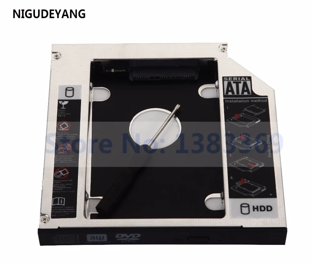 NIGUDEYANG 2nd SATA жесткий диск HDD Caddy адаптер для Asus X53SV SX096V X75VC X75VD Swap UJ8BO UJ8E1 DVD Drive|caddy