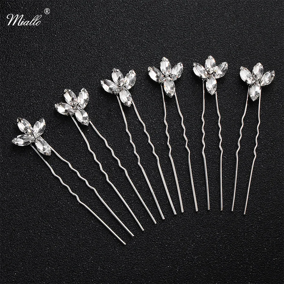 Miallo 6pcs/lot 2019 Newest Silver Color Women Hairpins Classic Austrian Crystal Wedding Hair Jewelry Accessories Headpieces
Miallo 6pcs/lot 2019 Newest Silver Color Women Hairpins Classic Austrian Crystal Wedding Hair Jewelry Accessories Headpieces
