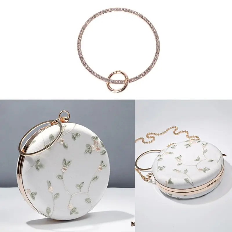 Fashion New 1 Pc Ring Design Metal Rhinestone Purse Handle for Bag Making Handle Replacement DIY Crafts Accessories
Fashion New 1 Pc Ring Design Metal Rhinestone Purse Handle for Bag Making Handle Replacement DIY Crafts Accessories