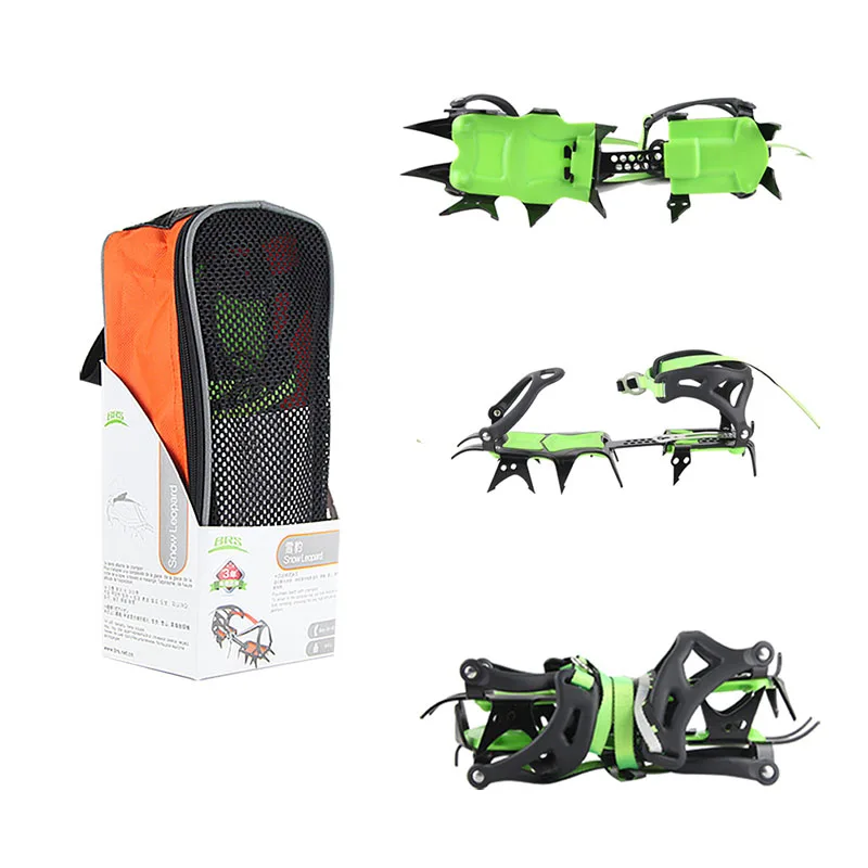 BRS 14 Teeth Claws Crampons Shoes Ice Crampons Snow Non slip Cover Ice Gripper Professional Manganese Steel Outdoor Hiking Climb
BRS 14 Teeth Claws Crampons Shoes Ice Crampons Snow Non slip Cover Ice Gripper Professional Manganese Steel Outdoor Hiking Climb