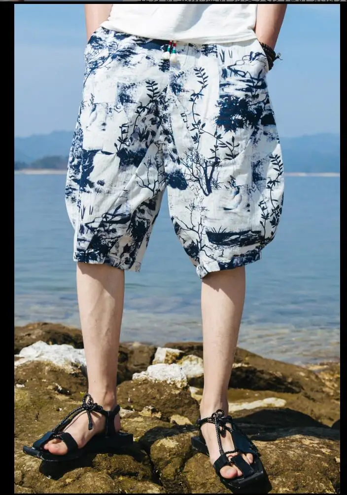 M-5xl 2021 New Knee-length Linen Shorts Men Summer Tide Thin Beach Shots Loose Plus Size Print Capris Fluid Harem Shorts
M-5xl 2021 New Knee-length Linen Shorts Men Summer Tide Thin Beach Shots Loose Plus Size Print Capris Fluid Harem Shorts