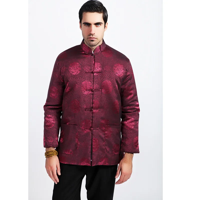 Burgundy Winter Men Cotton-Padded Jacket Chinese Silk Coat Tang Suit Thicken Overcoat Outwear Size M L XL XXL XXXL
Burgundy Winter Men Cotton-Padded Jacket Chinese Silk Coat Tang Suit Thicken Overcoat Outwear Size M L XL XXL XXXL