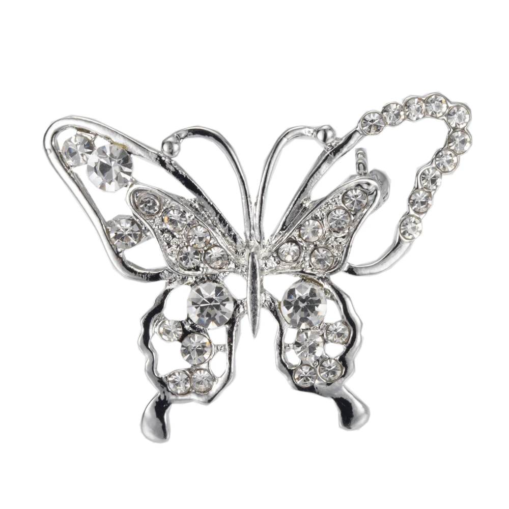 1.2 Inch Rhinestone Crystal Butterfly Brooch with Clear Rhinestone Crystals Rhodium Silver Tone Free Shipping
1.2 Inch Rhinestone Crystal Butterfly Brooch with Clear Rhinestone Crystals Rhodium Silver Tone Free Shipping