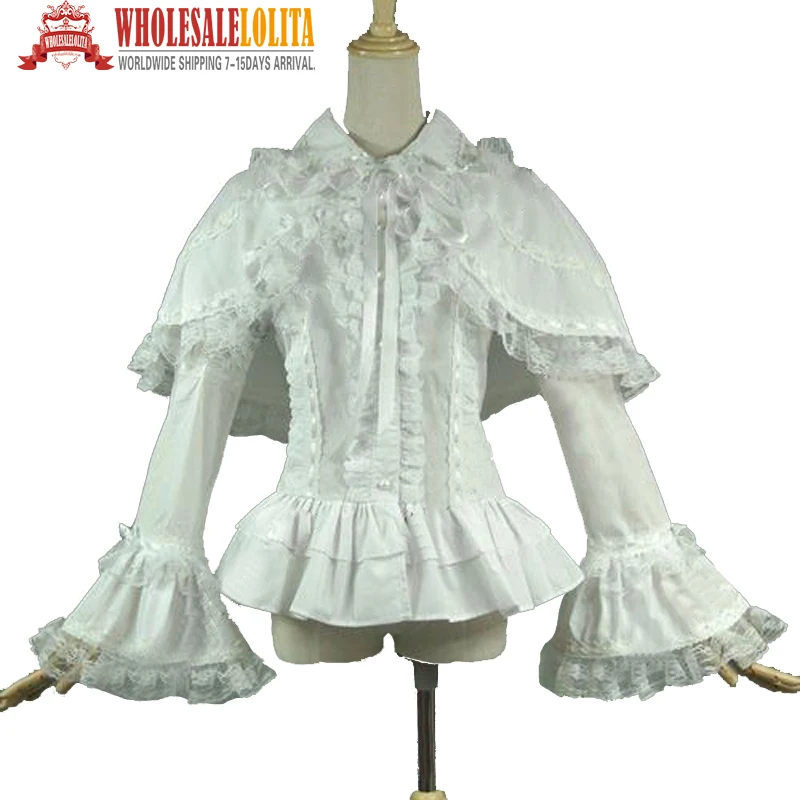 Victorian Gothic White Cotton Romantic Lace Ruffle Blouse Shirt with Cape Ghost Theatrical
Victorian Gothic White Cotton Romantic Lace Ruffle Blouse Shirt with Cape Ghost Theatrical