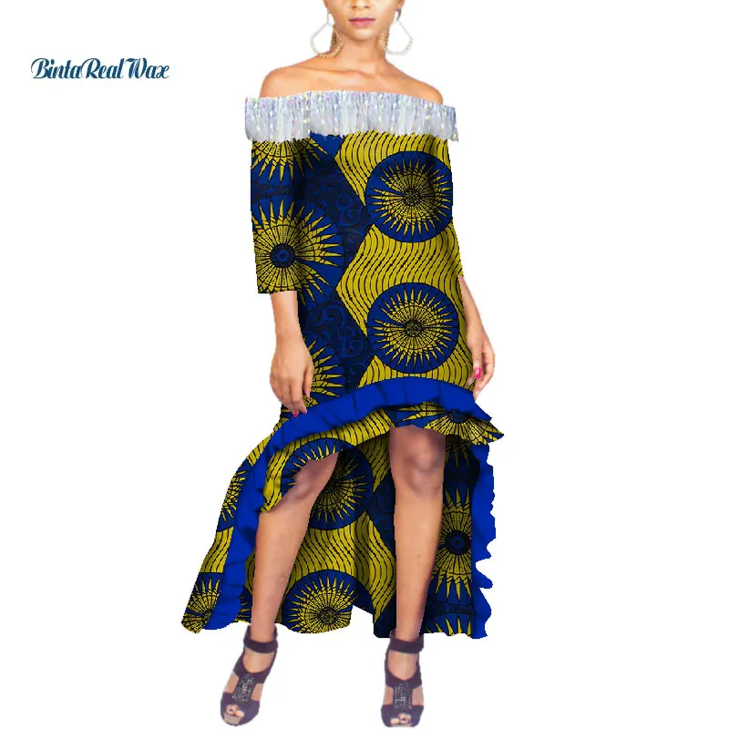 Slash Neck Rulffles Draped Long Dresses African Dresses for Women Bazin Riche Print Ankara Dresses African Clothing WY4045
Slash Neck Rulffles Draped Long Dresses African Dresses for Women Bazin Riche Print Ankara Dresses African Clothing WY4045