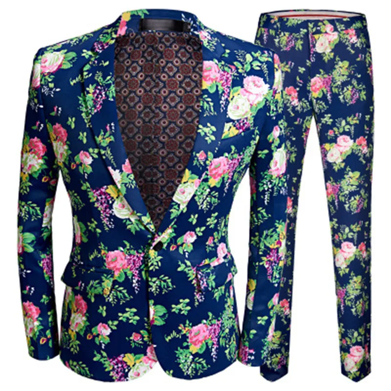 Men's suit men's fashion casual print suit two-piece suit (jacket + pants) men's wedding banquet slim dress
Men's suit men's fashion casual print suit two-piece suit (jacket + pants) men's wedding banquet slim dress