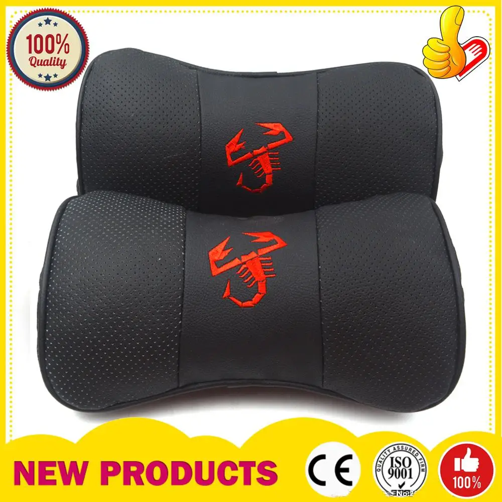2pcs High quality black Car Genuine Leather Safety Pillow Red Abartth Scorption Logo Relax Neck Pillow Headrest Support Cushion
2pcs High quality black Car Genuine Leather Safety Pillow Red Abartth Scorption Logo Relax Neck Pillow Headrest Support Cushion