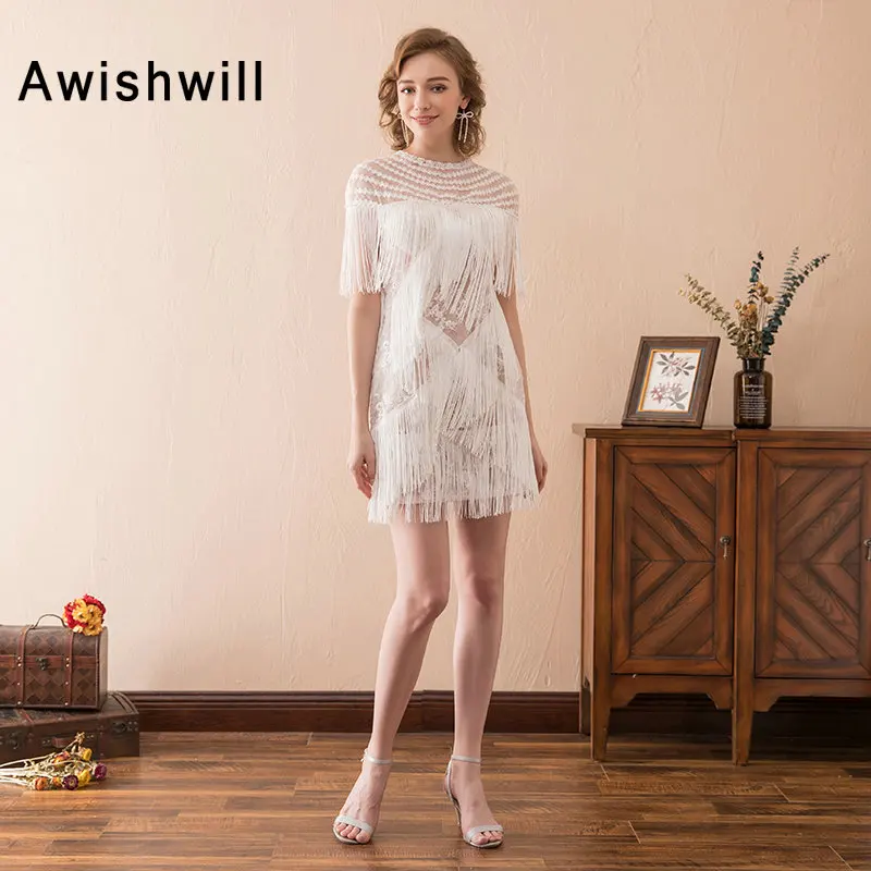 Vestidos De Coctel Sexy Short Lace Prom Dresses With Sleeves Tassel Illusion Real Photo Women Evening Party Gown
Vestidos De Coctel Sexy Short Lace Prom Dresses With Sleeves Tassel Illusion Real Photo Women Evening Party Gown