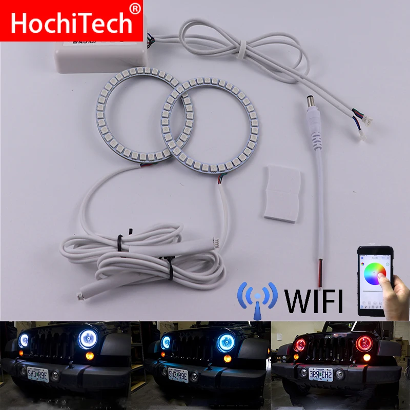 Беспроводной разноцветный светодиодный налобный фонарь с Wi Fi RGB Angel Eye дневное