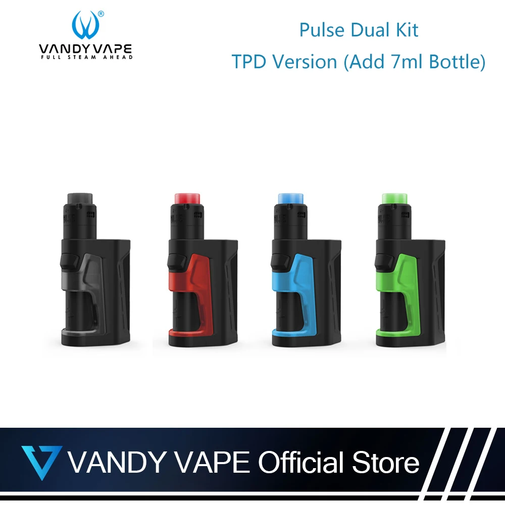 Оригинальный ВАНДИ vape Пульс двойной комплект 220 Вт добавить 7 мл бутылку с