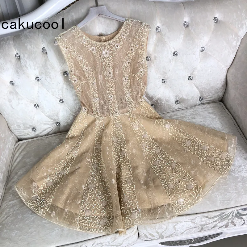 Cakucool New Summer Dress Pearl Beading Lace Mesh Short Dress Slim Sundress Sleeveless Ball Gown Luxury Cute Vestido Dresses
Cakucool New Summer Dress Pearl Beading Lace Mesh Short Dress Slim Sundress Sleeveless Ball Gown Luxury Cute Vestido Dresses