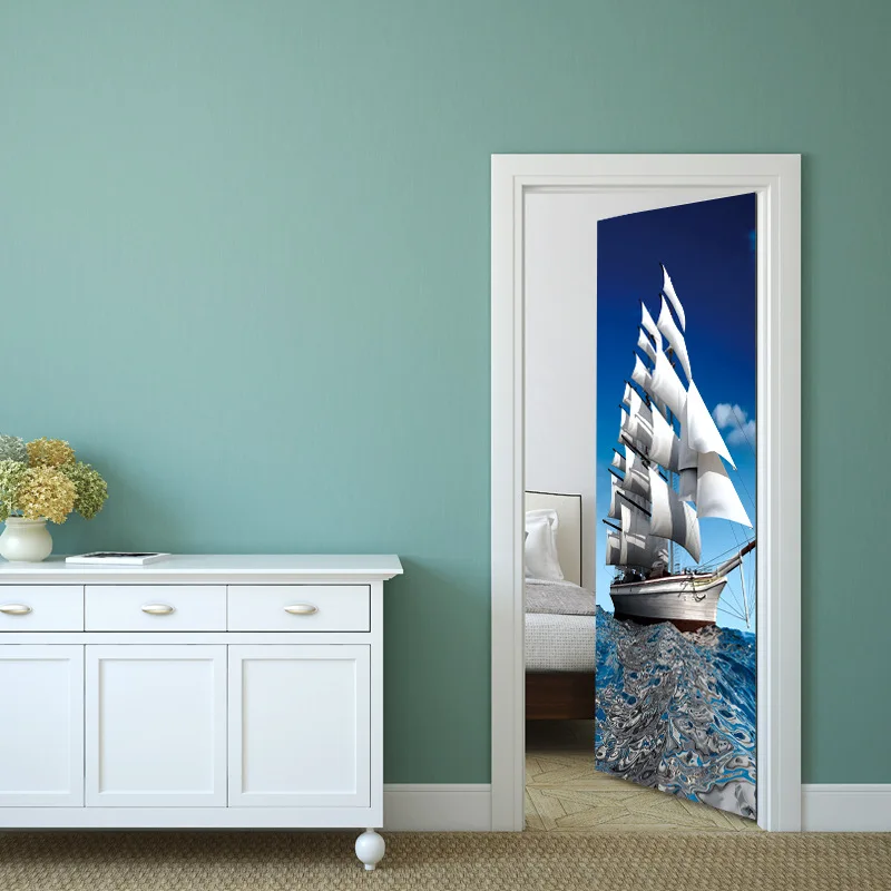 3D Sailboat Door Sticker Wallpaper Wall Stickers Sketch for Door Wall Living Room Bedroom Simple PVC Vinyl Decals Home Decration
3D Sailboat Door Sticker Wallpaper Wall Stickers Sketch for Door Wall Living Room Bedroom Simple PVC Vinyl Decals Home Decration