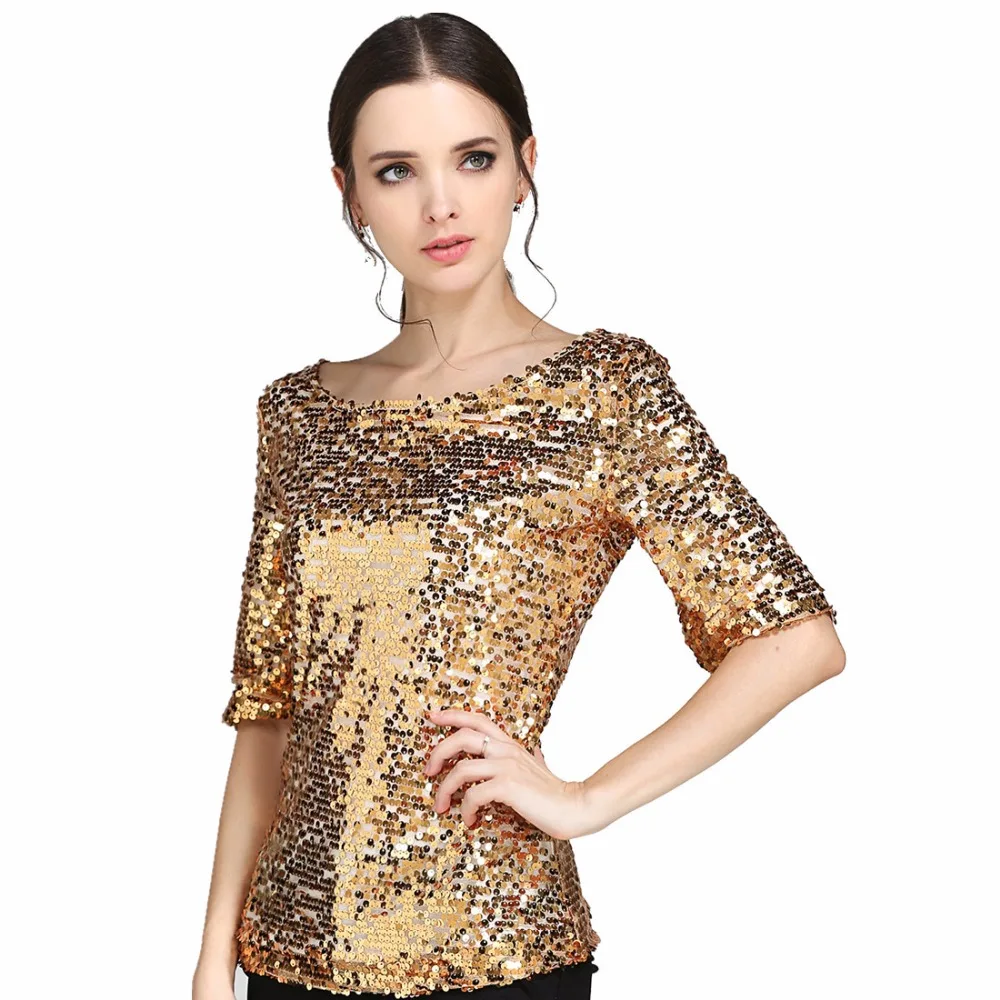 Europe and the United States summer women's fashion new five-point sleeves large size fashion slim cotton sequins T-shirt JQ747
Europe and the United States summer women's fashion new five-point sleeves large size fashion slim cotton sequins T-shirt JQ747
