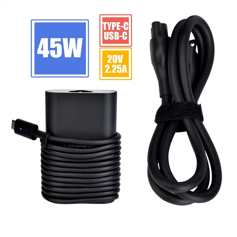 45W 20V 2.25A Laptop Charger USB C Power AC Adapter For Dell XPS12 9250/XPS13 9365/LATITUDE 7275 7370/VENUE 8 10 PRO 5056 5855
45W 20V 2.25A Laptop Charger USB C Power AC Adapter For Dell XPS12 9250/XPS13 9365/LATITUDE 7275 7370/VENUE 8 10 PRO 5056 5855