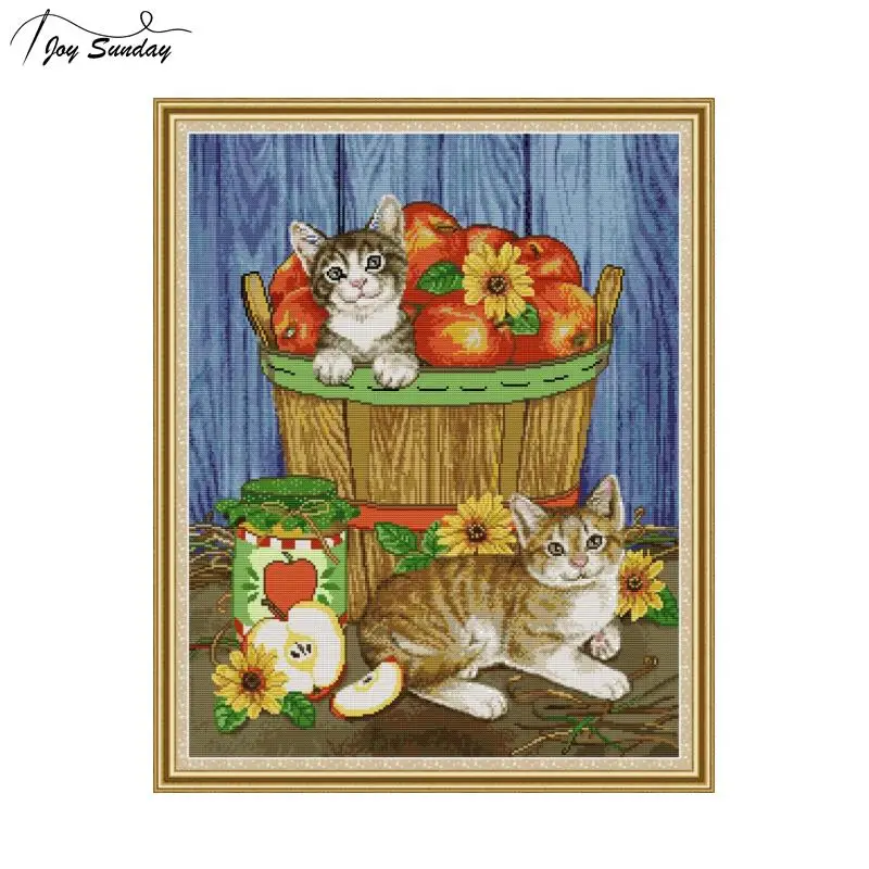 Joy Sunday Cats and Fruits Pattern Needlework Counted Cross Stitch Kits Printed Fabric 14CT 11CT Canvas Aida DMC Embroidery Kits
Joy Sunday Cats and Fruits Pattern Needlework Counted Cross Stitch Kits Printed Fabric 14CT 11CT Canvas Aida DMC Embroidery Kits