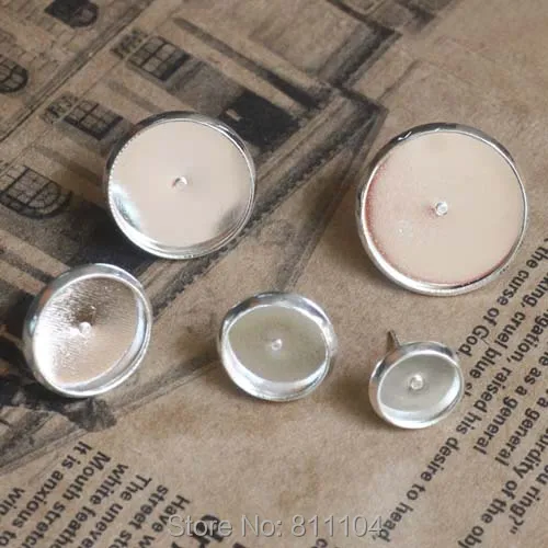 6mm Silver Plated brass Blank Earrings Base Circle Bezel Tray Stud Pins Earrings post Settings DIY Crafts Findings Wholesale
6mm Silver Plated brass Blank Earrings Base Circle Bezel Tray Stud Pins Earrings post Settings DIY Crafts Findings Wholesale