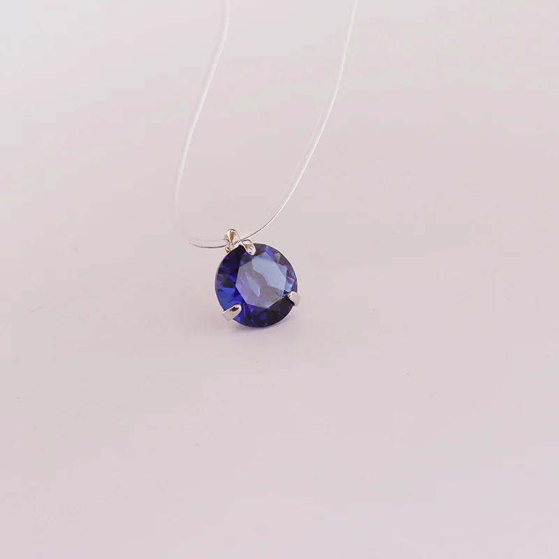 Ожерелье-чокер женское из прозрачной лески с фианитами 1 шт. | Украшения и