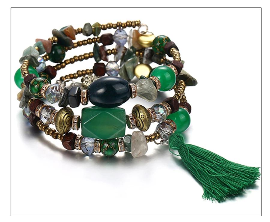 Multilayer Beads Charm Natural Bracelet Boho Women Jewelry Vintage Resin Stone Bracelets Bangles Pulseras Ethnic
Multilayer Beads Charm Natural Bracelet Boho Women Jewelry Vintage Resin Stone Bracelets Bangles Pulseras Ethnic