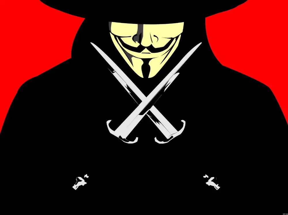 V for Vendetta Guy Fawkes Classic Movie Retro Art Huge Wall Print Poster | Дом и сад