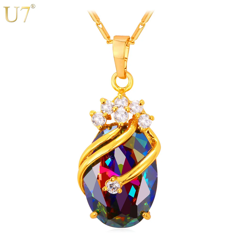 U7 Crystal Pendant Cubic Zircon Gold Color Trendy Party Wedding Gift For Women Jewelry Branches Necklaces P794
U7 Crystal Pendant Cubic Zircon Gold Color Trendy Party Wedding Gift For Women Jewelry Branches Necklaces P794