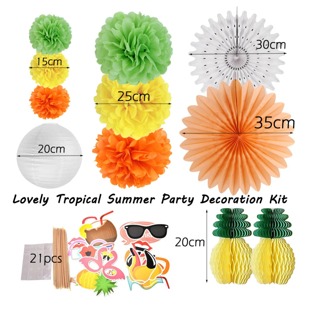Summer Hawaiian Party Decoration 12pcs/set Hanging Paper Lanterns Fans Pineapple Paper Garland For Tropical Party DIY Decoration
Summer Hawaiian Party Decoration 12pcs/set Hanging Paper Lanterns Fans Pineapple Paper Garland For Tropical Party DIY Decoration