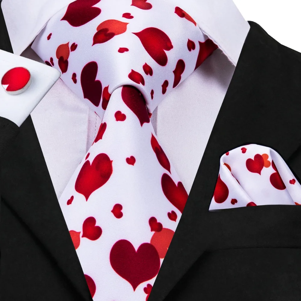Hi-Tie Silk Men Tie Set Novelty Red Sweety Lovely Style Tie and Handkerchief Cufflinks Set Men's Wedding Party Suit Fashion Tie
Hi-Tie Silk Men Tie Set Novelty Red Sweety Lovely Style Tie and Handkerchief Cufflinks Set Men's Wedding Party Suit Fashion Tie