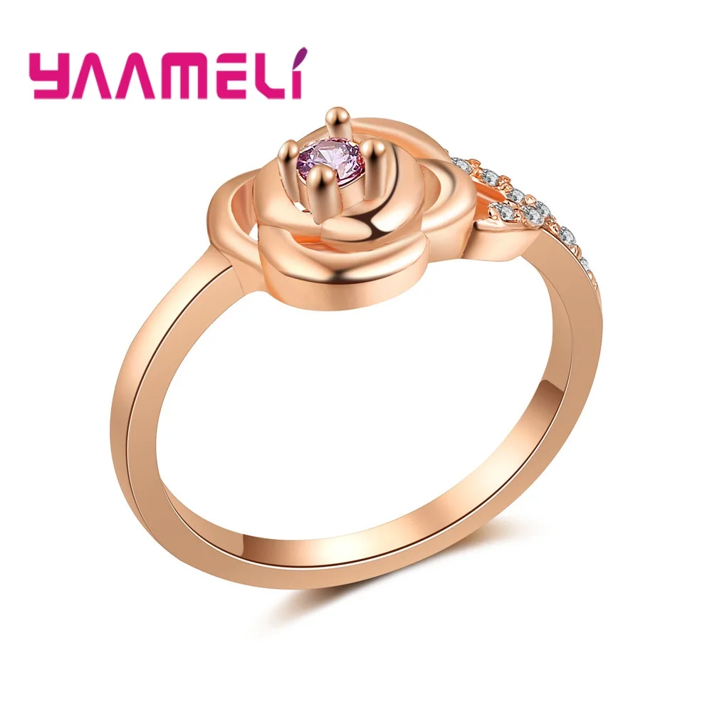 925 Sterling Silver Luxury Finger Ring Elegance Purple Cubic Zirconia Stone with Rose Gold Color Bands Women Gift Jewelry
925 Sterling Silver Luxury Finger Ring Elegance Purple Cubic Zirconia Stone with Rose Gold Color Bands Women Gift Jewelry