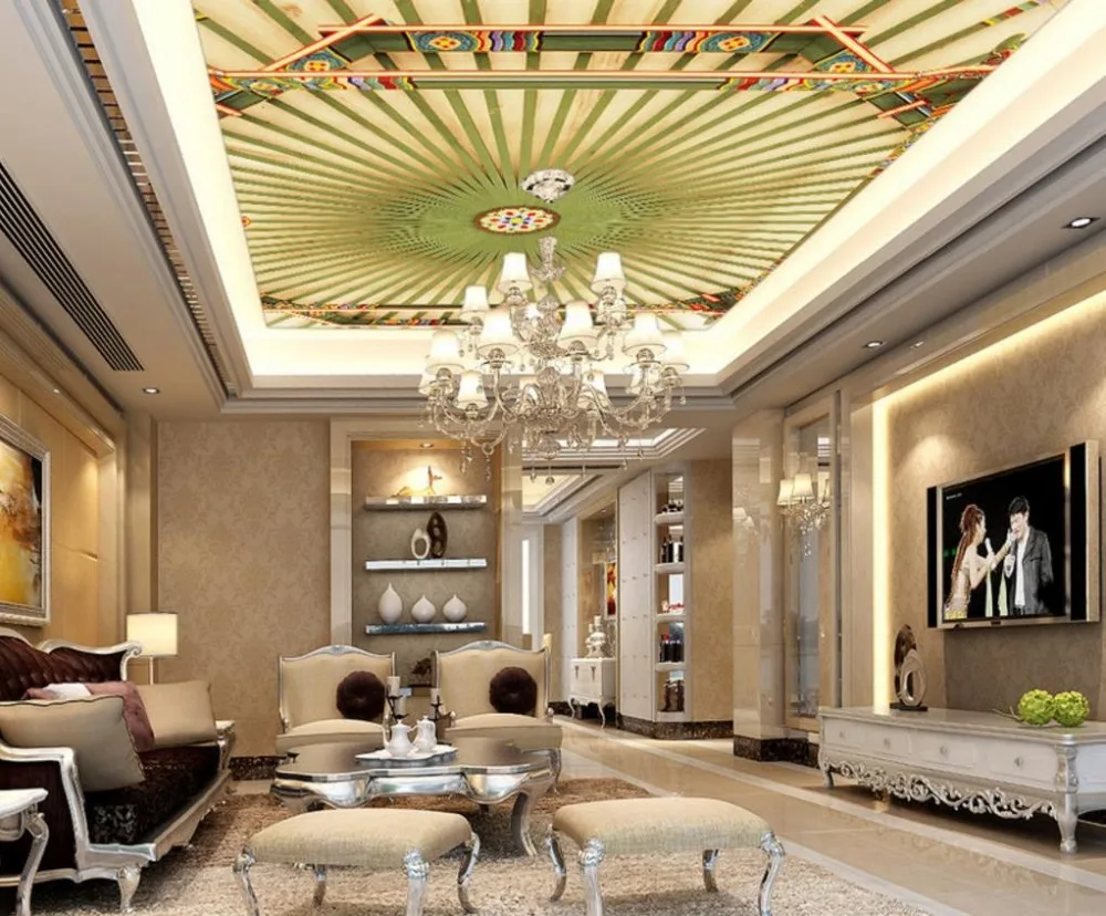 Classical Chinese style 3d Ceiling Wallpaper Living Room Luxury Ceiling Murals Wallpaper Decoration Design
Classical Chinese style 3d Ceiling Wallpaper Living Room Luxury Ceiling Murals Wallpaper Decoration Design