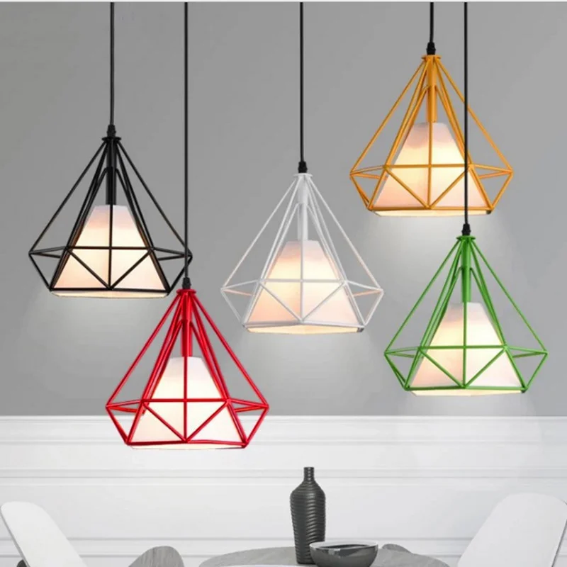 Free Delive led bulb colorful birdcage pendant lights iron retro light oft pyramid lamp metal cage with VDE best wire and holder
Free Delive led bulb colorful birdcage pendant lights iron retro light oft pyramid lamp metal cage with VDE best wire and holder