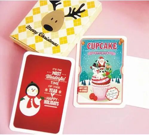 28 шт./лот, разные стили, мини декоративная карта, Счастливого Рождества, открытка с благословением, 5.2x8cm
28 шт./лот, разные стили, мини декоративная карта, Счастливого Рождества, открытка с благословением, 5.2x8cm