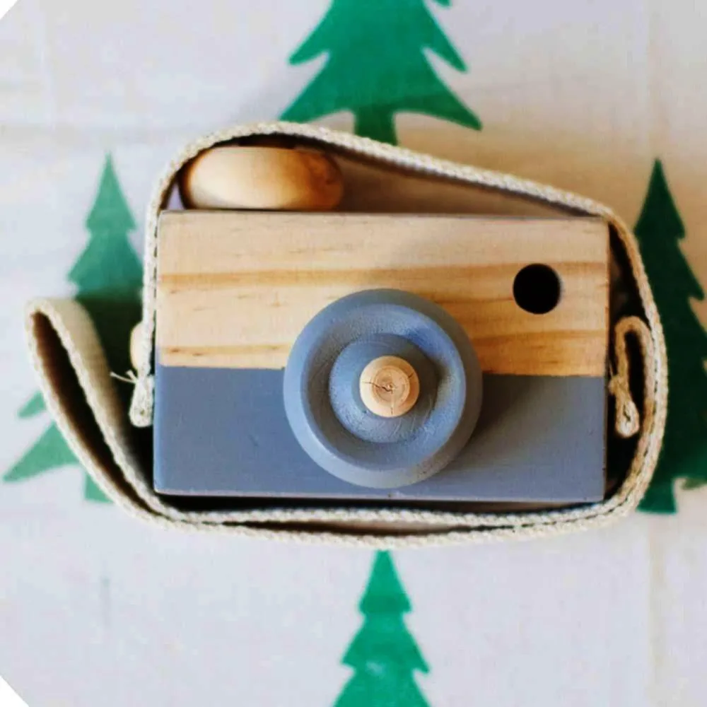 Детская деревянная камера с подвеской в скандинавском стиле|camera toy|wooden camera toybaby toy