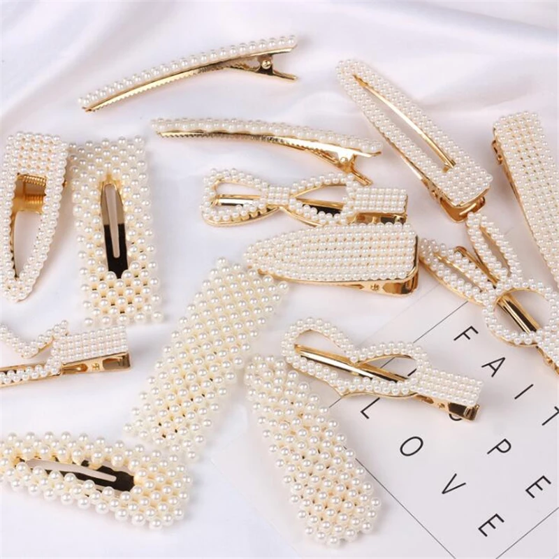 1 pc Fashion Pearls Women Girls Gold Water drop Hair Clips Hairpins Girls Sweet Geometric Alloy Korean Hair Accessories Ornament
1 pc Fashion Pearls Women Girls Gold Water drop Hair Clips Hairpins Girls Sweet Geometric Alloy Korean Hair Accessories Ornament