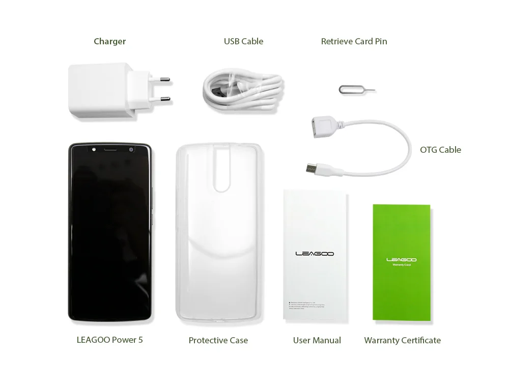 Мобильный телефон LEAGOO POWER 5 6 ГБ+64 ГБ Android 8.1 99 дюймовый экран FHD+ MT6763V восемь ядер 7000