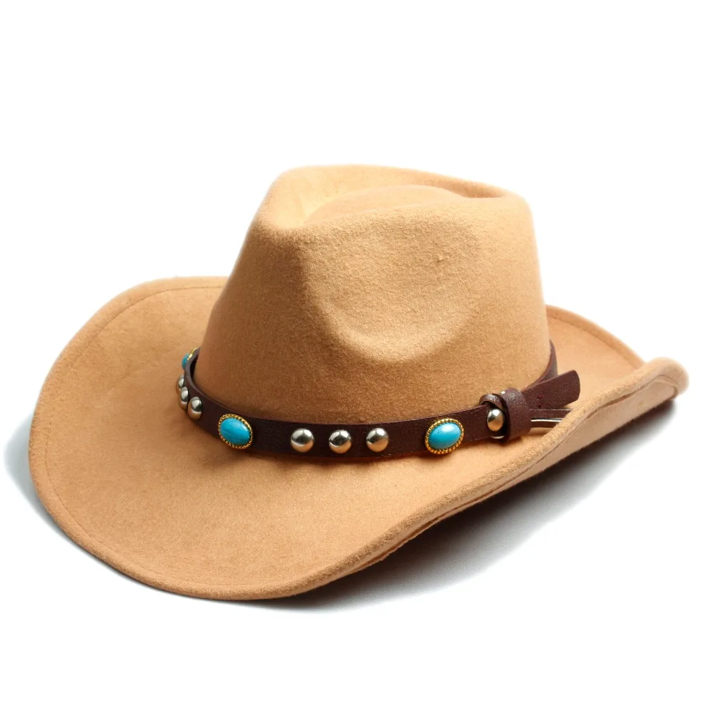 Мужская и Женская шерстяная Фетровая Шляпа Fedora ковбойская Кепка ковбоя в стиле