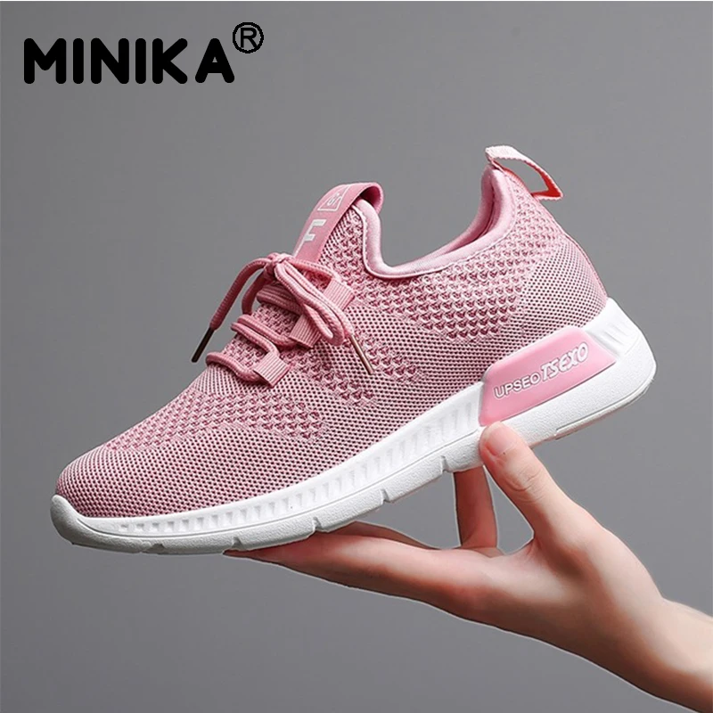 Фото Женская обувь из сетчатого материала модная удобная Zapatillas Mujer дышащие женские