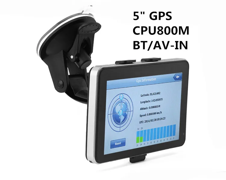 5 дюймов Автомобильный GPS Навигации Сб Nav CPU800M Wince6.0 + Bluetooth AV IN FM Передатчик на