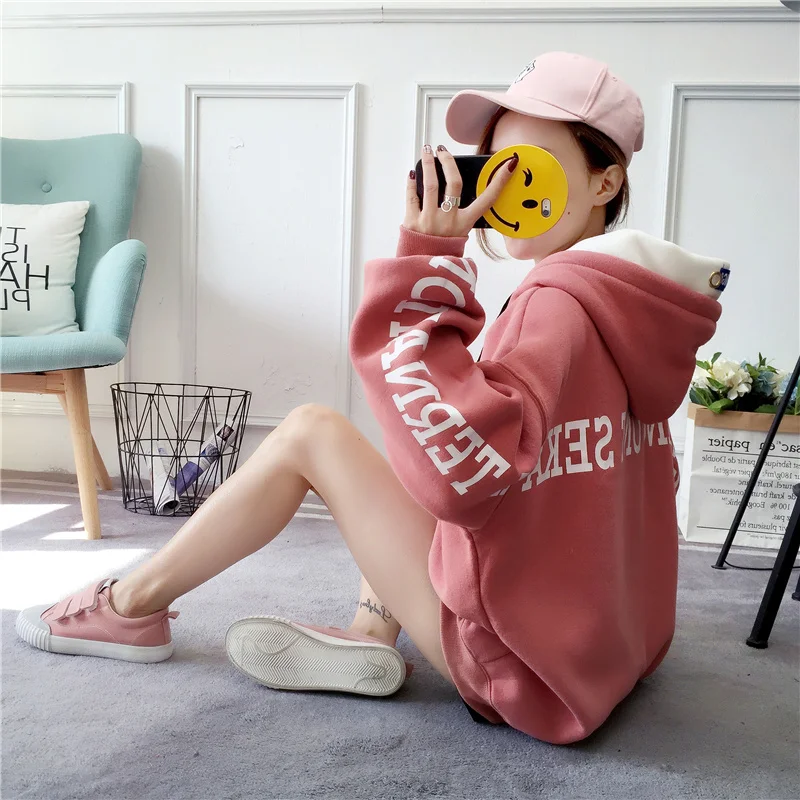 New Autumn Winter Fashion Letter Velvet Thick Women Sweatshirts Casual Panelled Pullovers Coat Loose Drop-Shoulder Hoodies Mw442
New Autumn Winter Fashion Letter Velvet Thick Women Sweatshirts Casual Panelled Pullovers Coat Loose Drop-Shoulder Hoodies Mw442