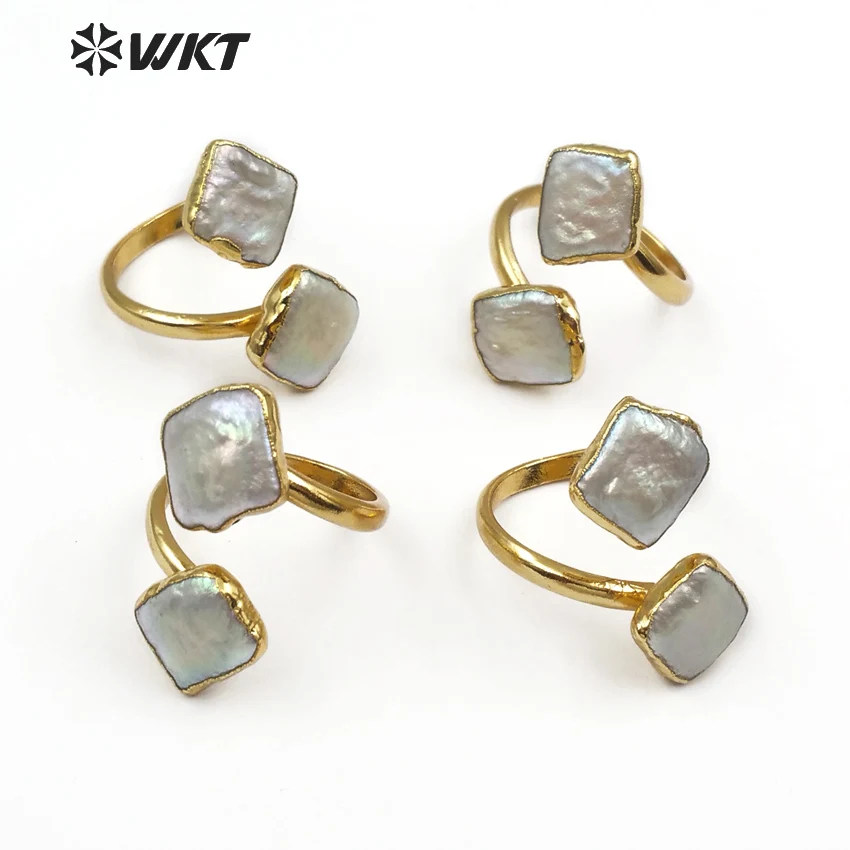 WT-R325 Fashion Double Rhombus Shape Adjustable Ring Natural Freshwater Pearl Jewelry Bohemia Gift For Women Gold Pearl Ring
WT-R325 Fashion Double Rhombus Shape Adjustable Ring Natural Freshwater Pearl Jewelry Bohemia Gift For Women Gold Pearl Ring