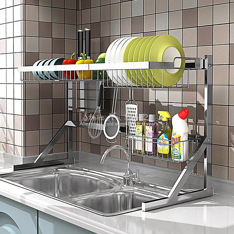Multifunction Stainless Steel Storage Shelf Rack Kitchen Organizer Sink Drying Rack Sink Drain Sponge Holder Holder Movable Hook
Multifunction Stainless Steel Storage Shelf Rack Kitchen Organizer Sink Drying Rack Sink Drain Sponge Holder Holder Movable Hook