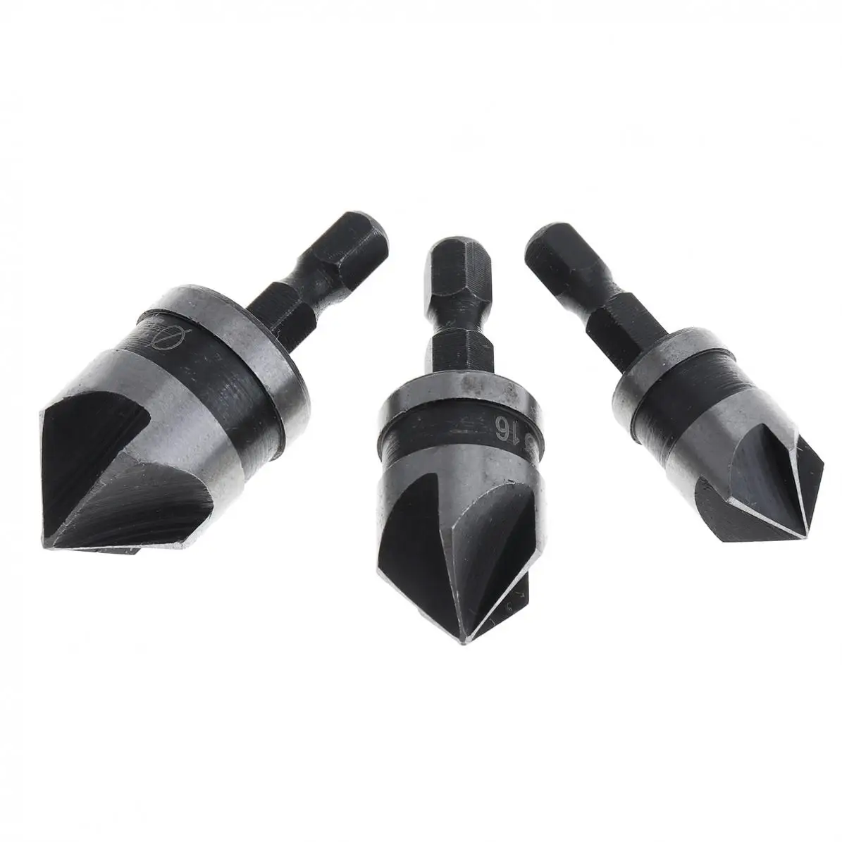 3pcs/lot 5 Flute 90 Degree Hex Shank 12-19mm Chamfer Cutter Countersink for Woodworking Openings
3pcs/lot 5 Flute 90 Degree Hex Shank 12-19mm Chamfer Cutter Countersink for Woodworking Openings