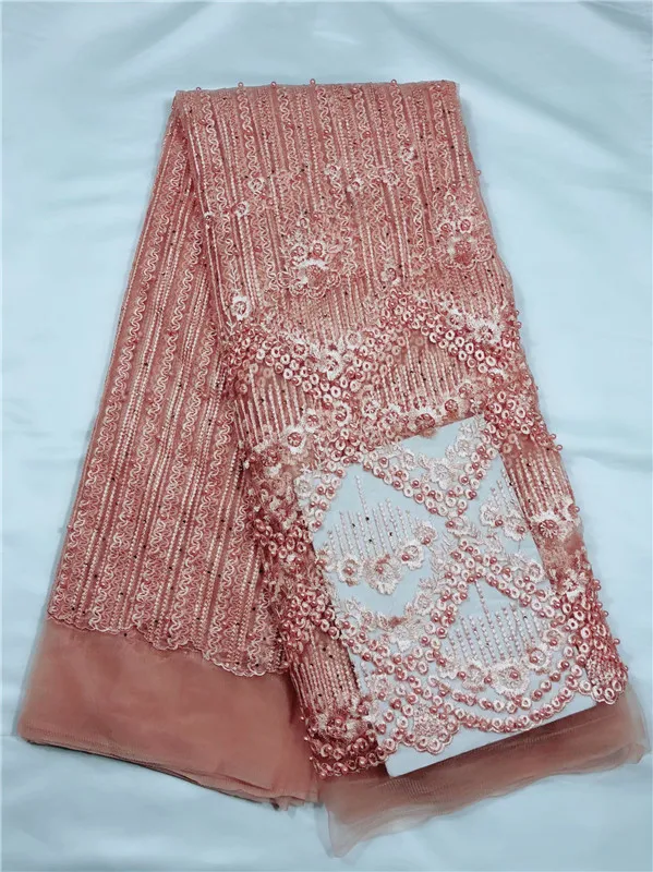 2019 Latest French Nigerian Laces Fabrics High Quality beads Tulle African Laces Fabric Wedding African French Tulle Lace pink
2019 Latest French Nigerian Laces Fabrics High Quality beads Tulle African Laces Fabric Wedding African French Tulle Lace pink